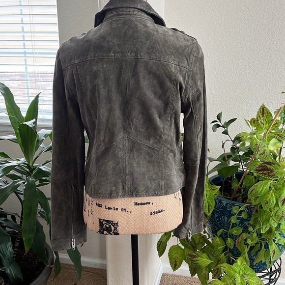 NWOT SL8 Genuine suede moto jacket, SL8. Size L Color Green. This jacket - Picture 6 of 12